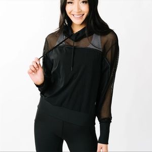 ZYIA Black Mesh winner hoodie size XS